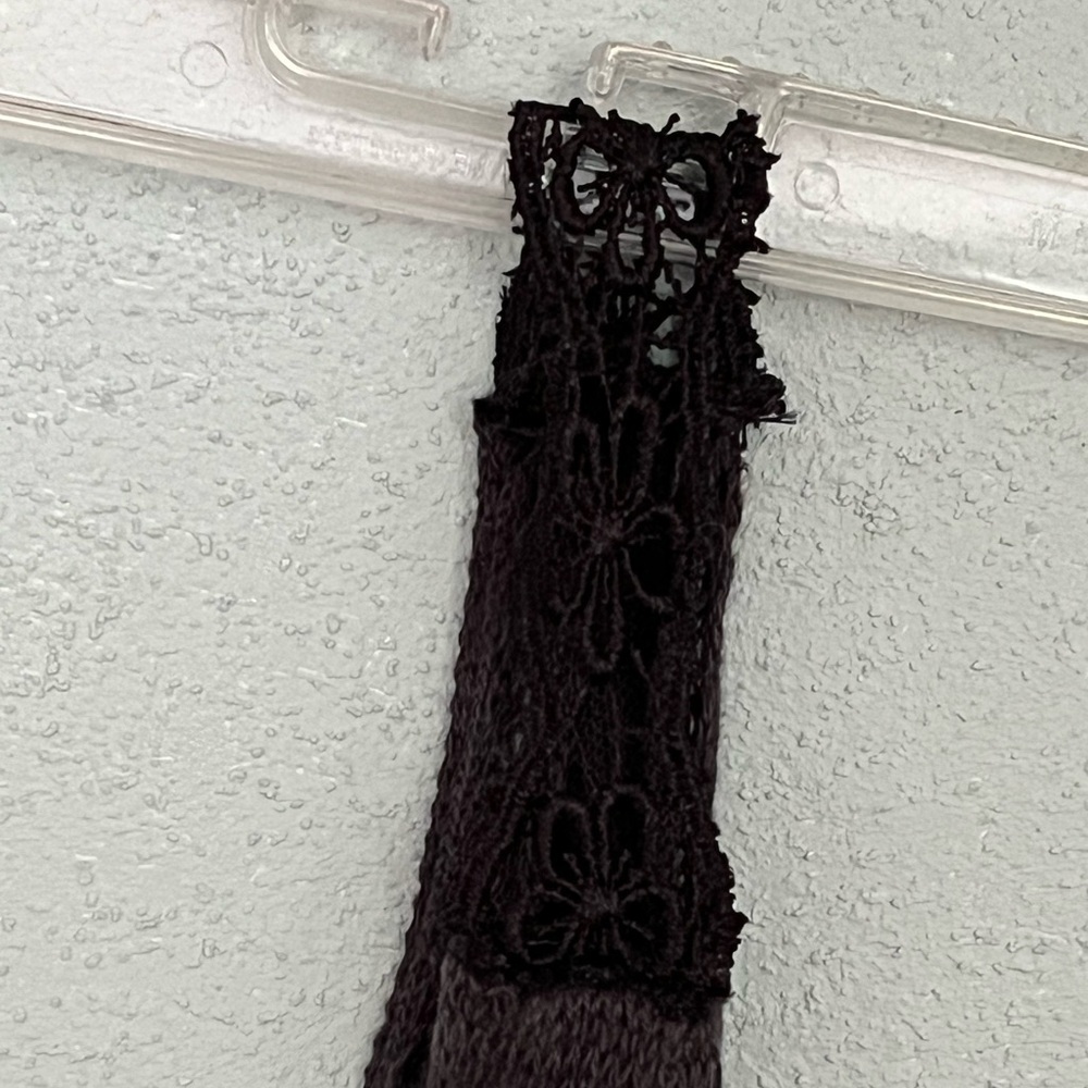 Eileen Fisher 100% Linen Sleeveless Tank Dress Charcoal Lace Strap Minimalist XS - Picture 4 of 15
